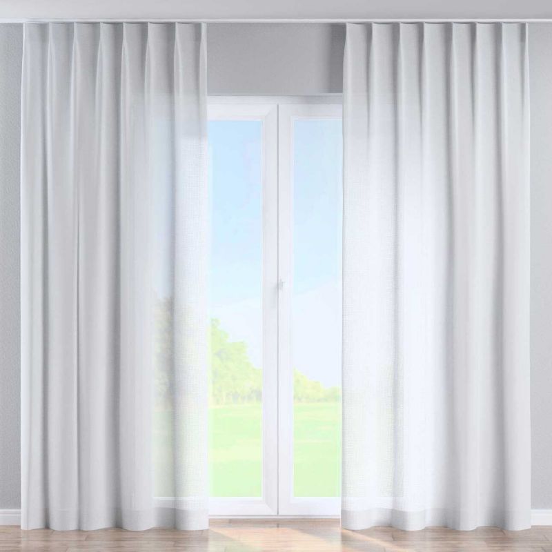 Zasłona na haczykach flex pojedynczych Dekoria 130x260 cm prześwitujący złamana biel 1 szt.