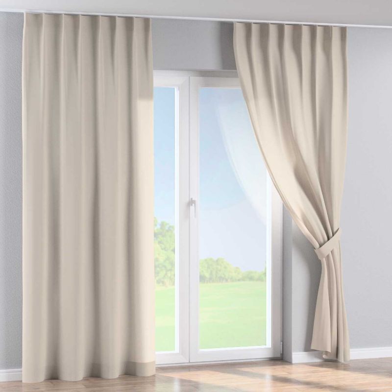 Zasłona na haczykach flex pojedynczych Dekoria 140x260 cm naturalny len 1 szt.