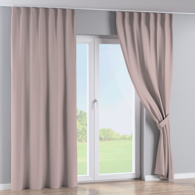 Zasłona na haczykach flex pojedynczych Dekoria 140x260 cm różany beż 1 szt.