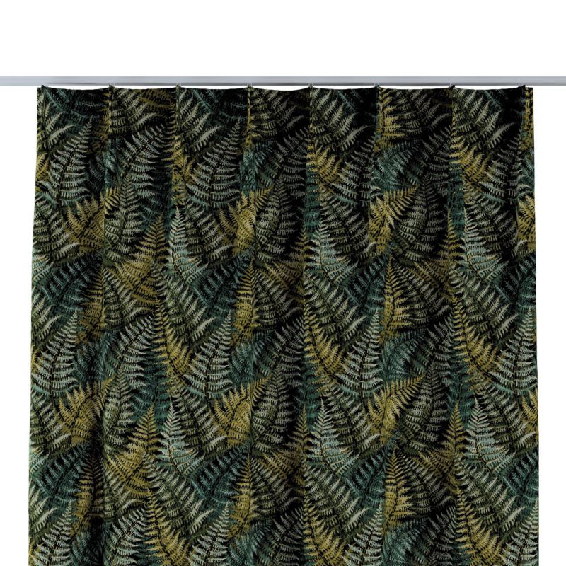 Zasłona na haczykach flex pojedynczych Dekoria 140x260 cm zielone liście paproci 1 szt.