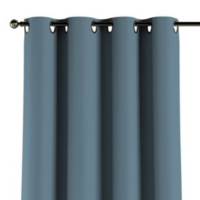 Zasłona na kółkach Dekoria 130x245 cm Blackout - zaciemniające morski niebieski 1 szt.