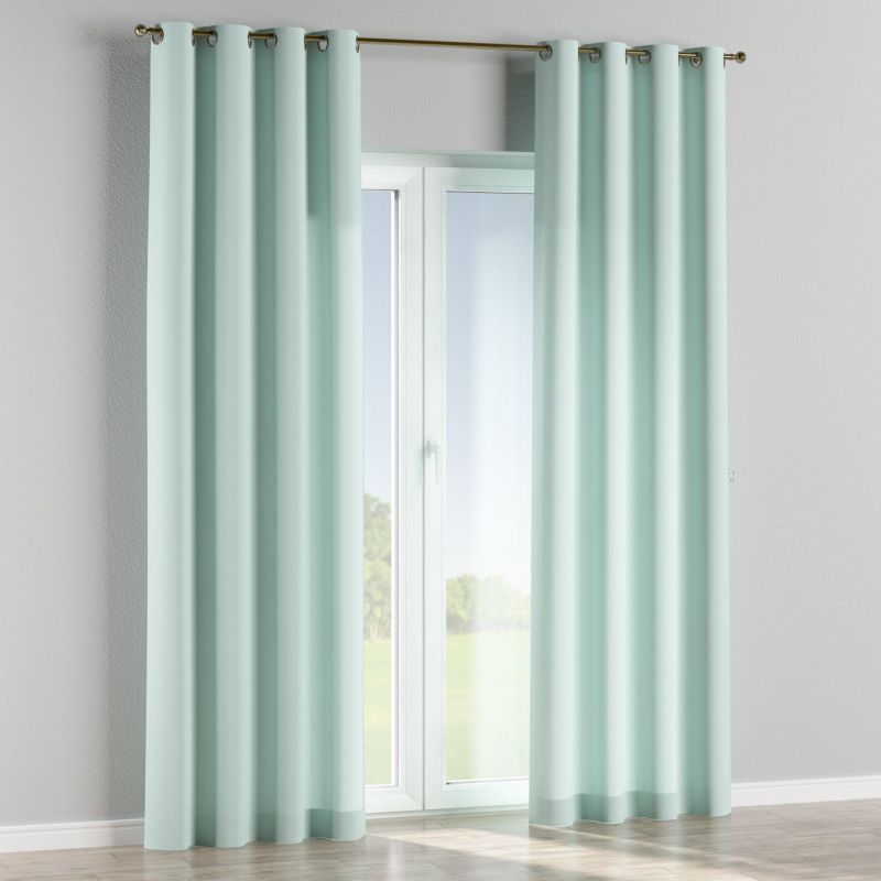 Zasłona na kółkach Dekoria 130x245 cm Cotton Panama pastelowy błękit 1 szt.