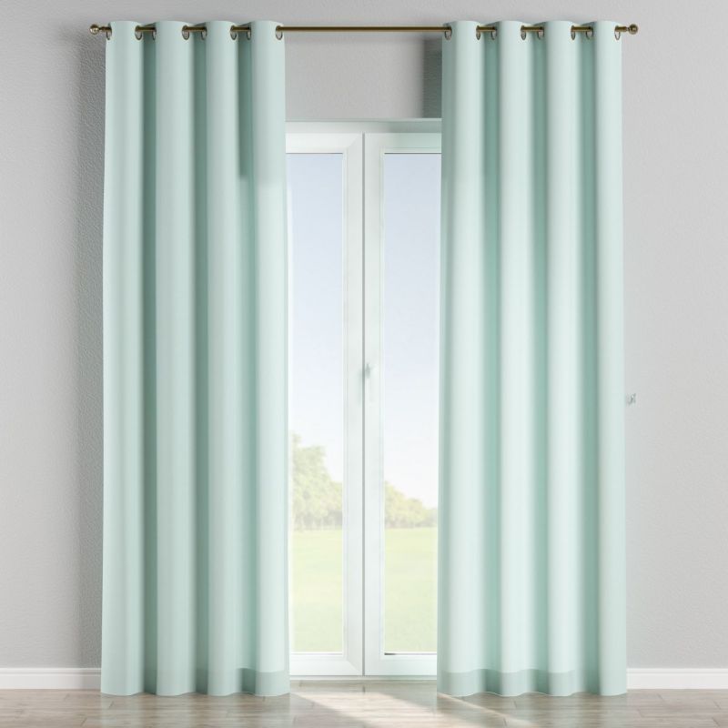 Zasłona na kółkach Dekoria 130x245 cm Cotton Panama pastelowy błękit 1 szt.