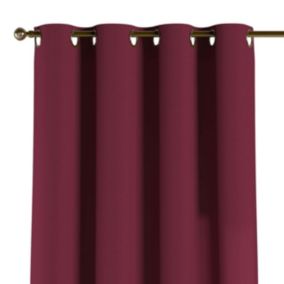 Zasłona na kółkach Dekoria 130x245 cm Cotton Panama Plum śliwkowy 1 szt.