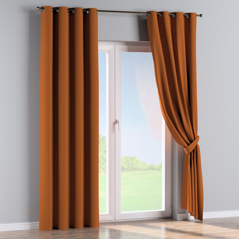 Zasłona na kółkach Dekoria 130x245 cm Cotton Panama rudy 1 szt.