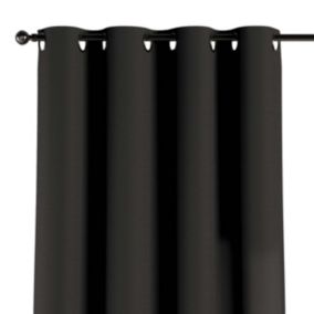 Zasłona na kółkach Dekoria 130x245 cm Cotton Panama Shadow grey grafitowy 1 szt.