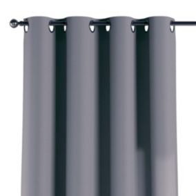 Zasłona na kółkach Dekoria 130x245 cm Cotton Panama Slade Grey szary 1 szt.