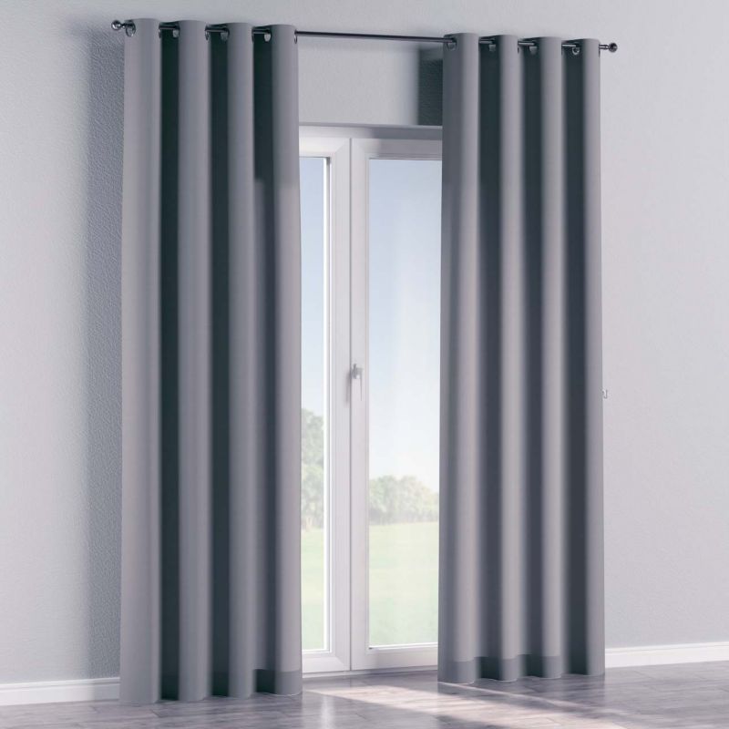 Zasłona na kółkach Dekoria 130x245 cm Cotton Panama Slade Grey szary 1 szt.