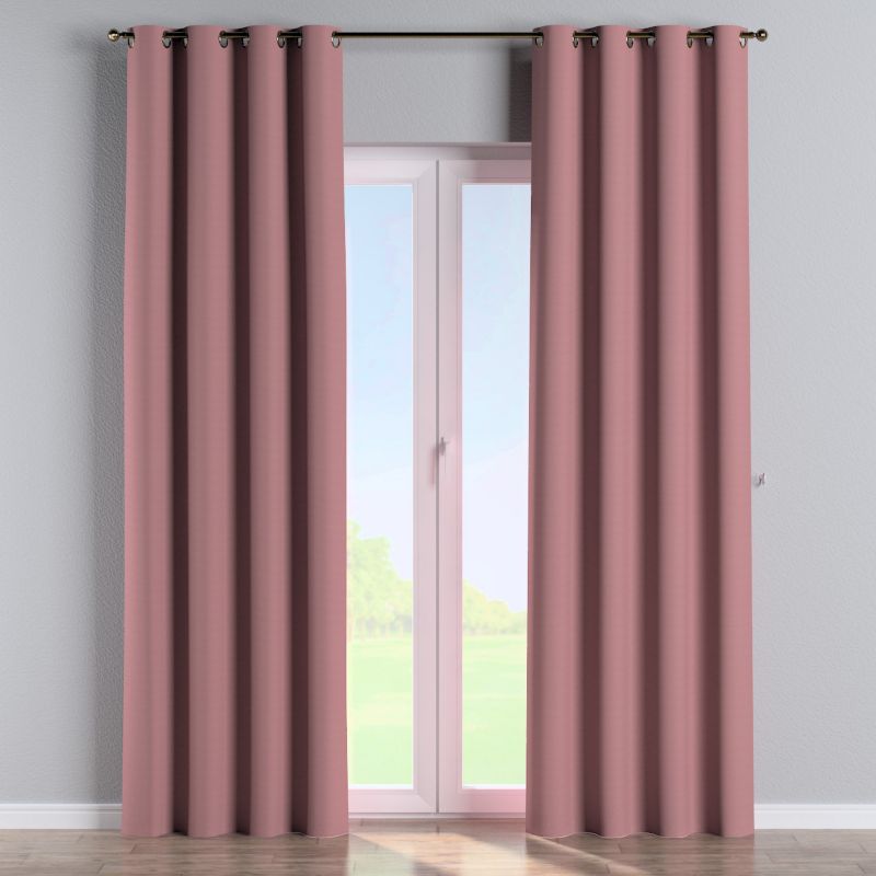 Zasłona na kółkach Dekoria 130x245 cm Cotton Panama zgaszony róż 1 szt.