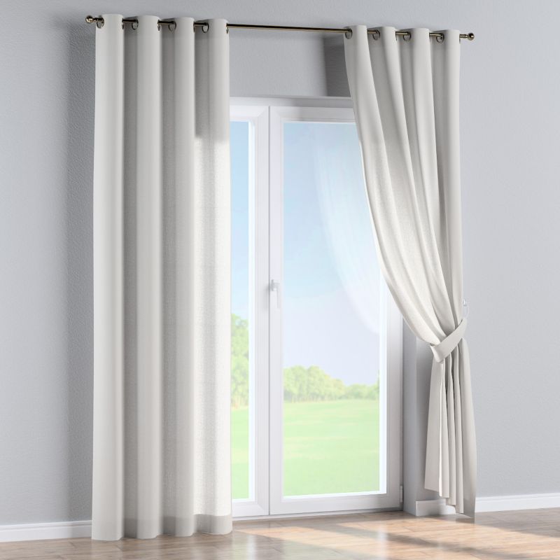 Zasłona na kółkach Dekoria 130x245 cm Linen ciepły biały 1 szt.