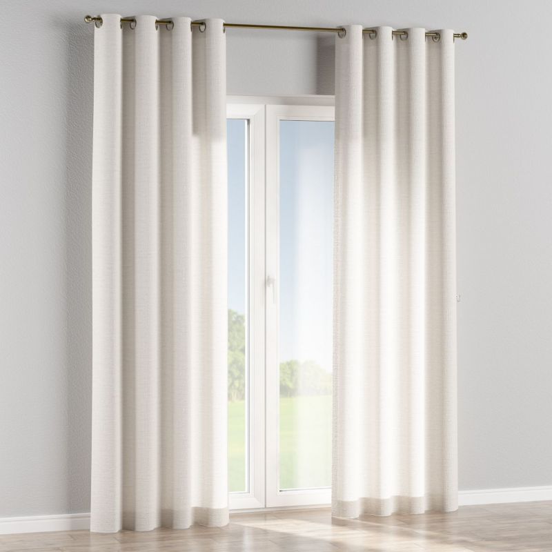 Zasłona na kółkach Dekoria 130x245 cm Linen śmietankowy biały 1 szt.