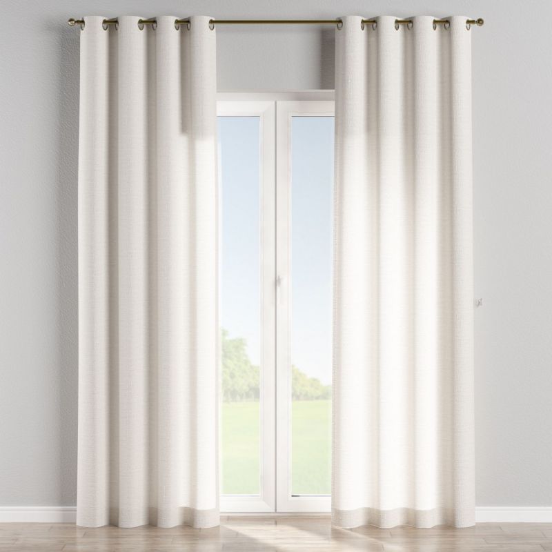 Zasłona na kółkach Dekoria 130x245 cm Linen śmietankowy biały 1 szt.