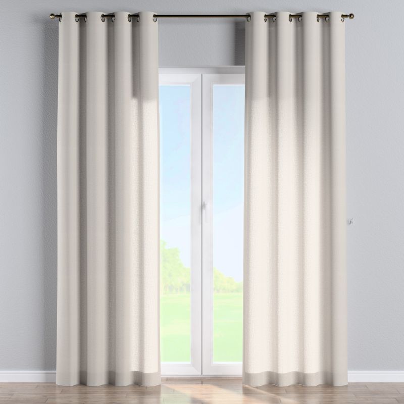 Zasłona na kółkach Dekoria 130x245 cm Linen szaro-beżowy 1 szt.