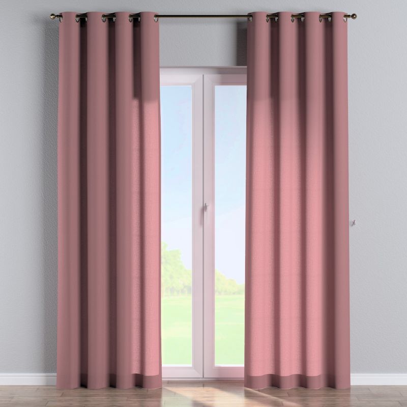 Zasłona na kółkach Dekoria 130x245 cm Linen zgaszony róż 1 szt.