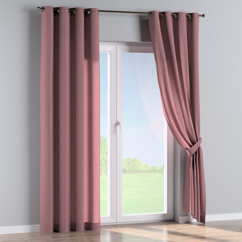 Zasłona na kółkach Dekoria 130x245 cm Linen zgaszony róż 1 szt.