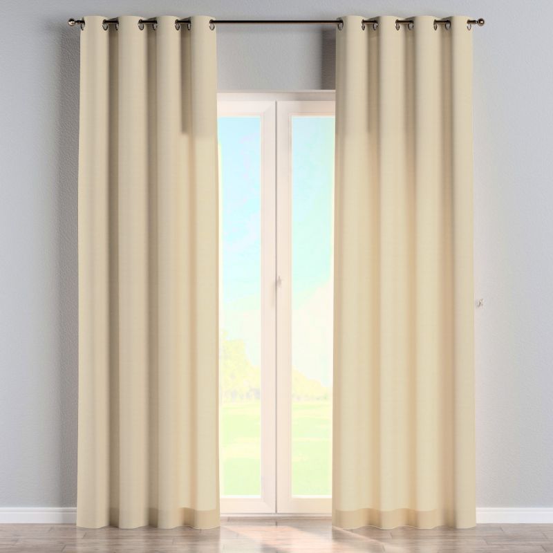 Zasłona na kółkach Dekoria 130x245 cm Loneta waniliowy 1 szt.