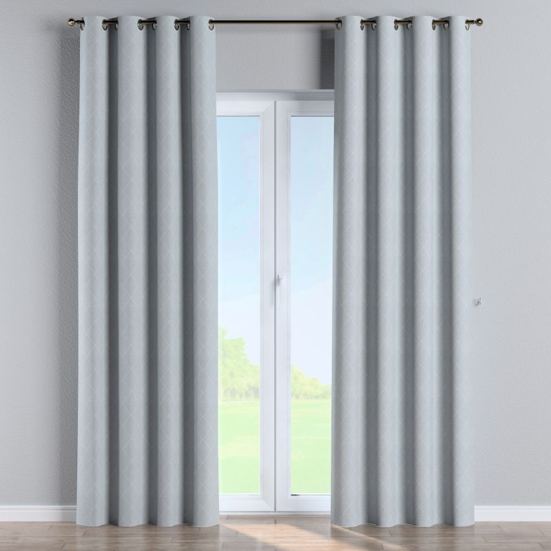Zasłona na kółkach Dekoria 130x245 cm Sunny szaro-srebrne romby 1 szt.