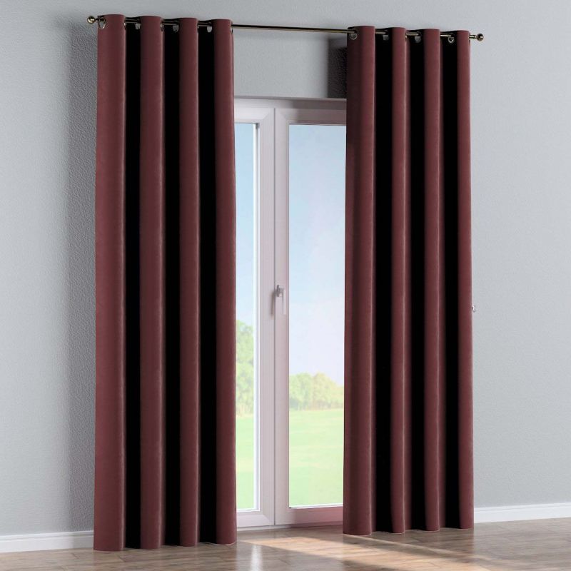Zasłona na kółkach Dekoria 130x245 cm Velvet bordowy 1 szt.