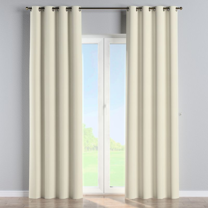 Zasłona na kółkach Dekoria 130x245 cm Velvet śmietankowa biel 1 szt.