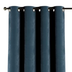 Zasłona na kółkach Dekoria 130x245 cm Velvet pruski błękit 1 szt.