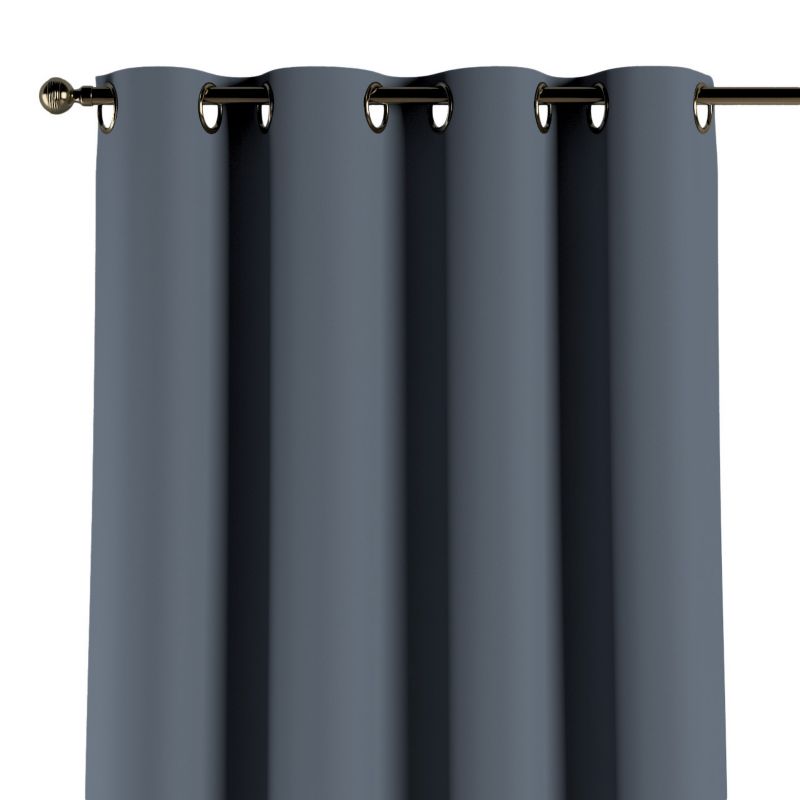 Zasłona na kółkach Dekoria 130x260 cm Blackout - zaciemniające grafitowy szary 1 szt.