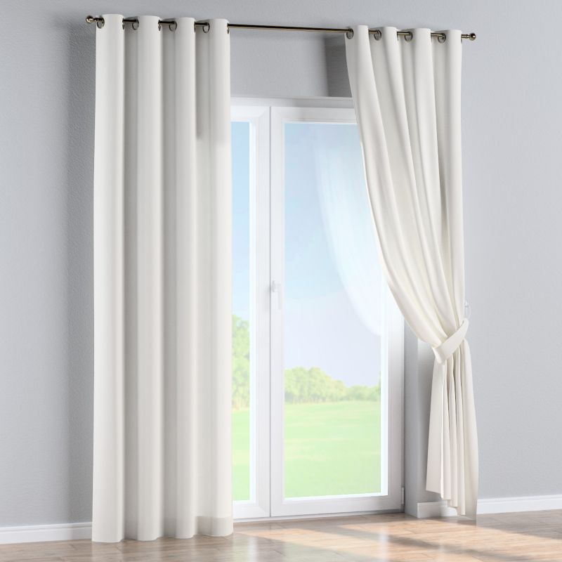 Zasłona na kółkach Dekoria 130x260 cm Cotton Panama biały 1 szt.