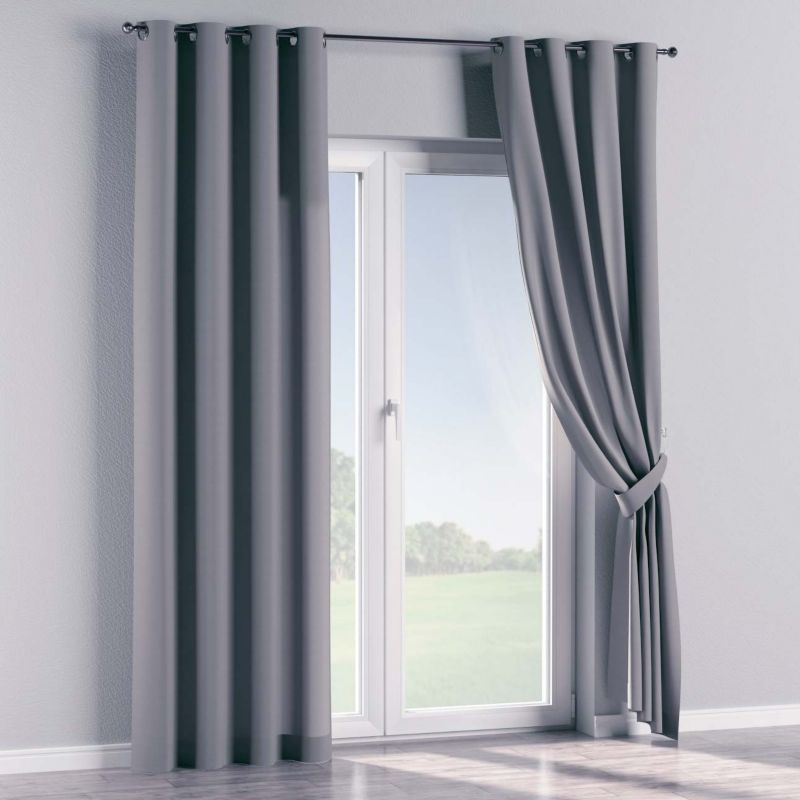 Zasłona na kółkach Dekoria 130x260 cm Cotton Panama Slade Grey szary 1 szt.