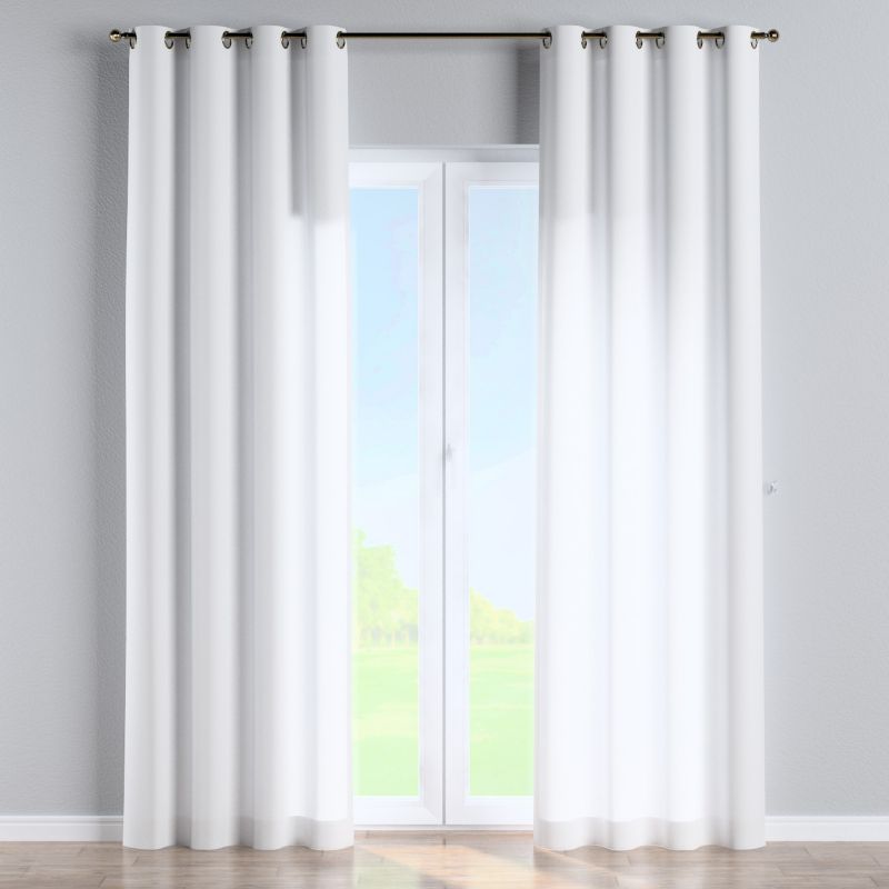 Zasłona na kółkach Dekoria 130x260 cm Loneta biały 1 szt.