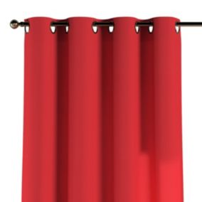Zasłona na kółkach Dekoria 130x260 cm Loneta czerwony 1 szt.