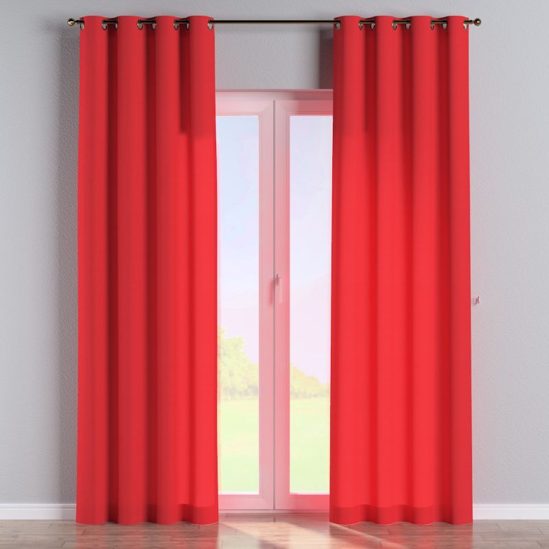 Zasłona na kółkach Dekoria 130x260 cm Loneta czerwony 1 szt.