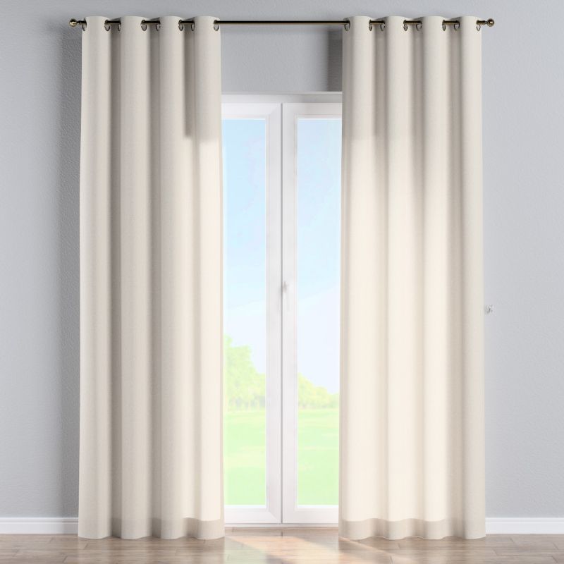 Zasłona na kółkach Dekoria 130x260 cm Loneta melanż szaro-beżowy 1 szt.