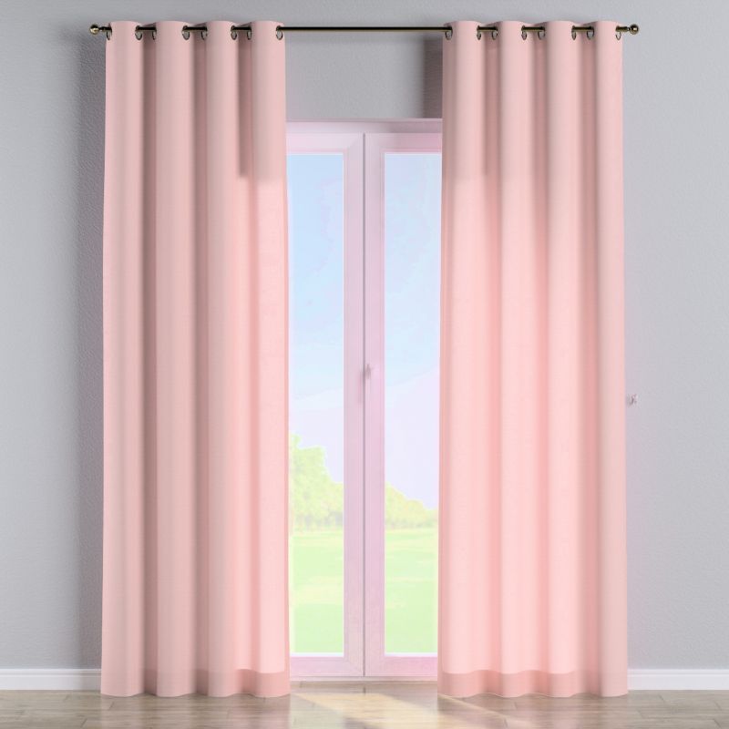 Zasłona na kółkach Dekoria 130x260 cm Loneta pudrowy róż 1 szt.