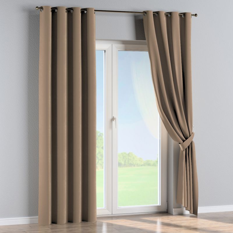 Zasłona na kółkach Dekoria 130x260 cm Velvet beżowy 1 szt.