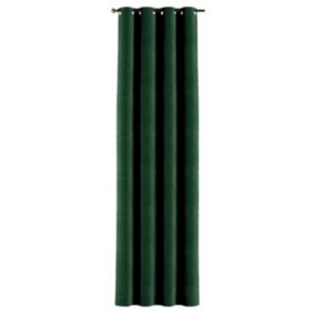 Zasłona na kółkach Dekoria 130x260 cm Velvet butelkowa zieleń 1 szt.