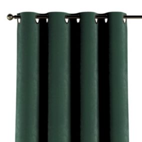 Zasłona na kółkach Dekoria 130x260 cm Velvet ciemny zielony 1 szt.