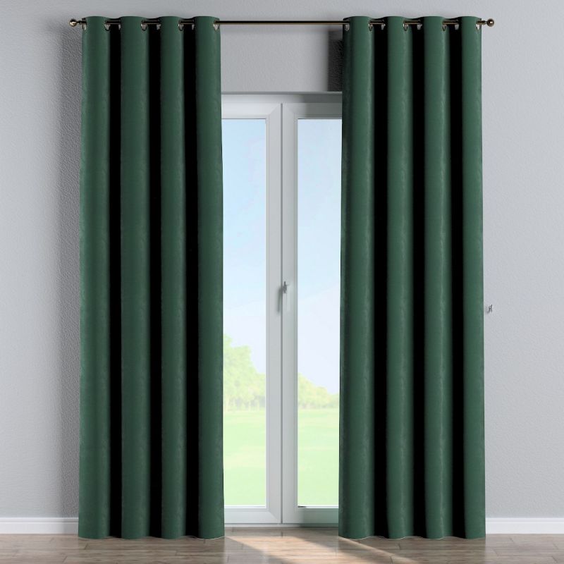 Zasłona na kółkach Dekoria 130x260 cm Velvet ciemny zielony 1 szt.