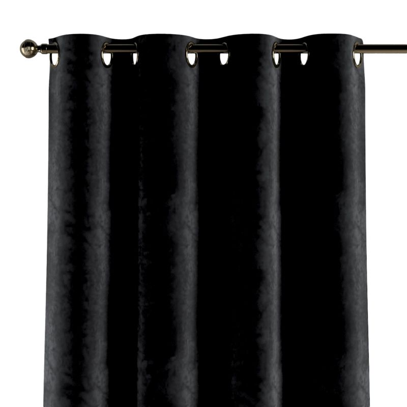 Zasłona na kółkach Dekoria 130x260 cm Velvet głęboka czerń 1 szt.