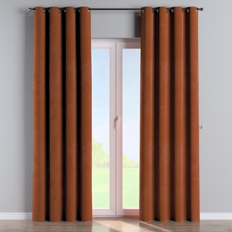 Zasłona na kółkach Dekoria 130x260 cm Velvet karmelowy 1 szt.