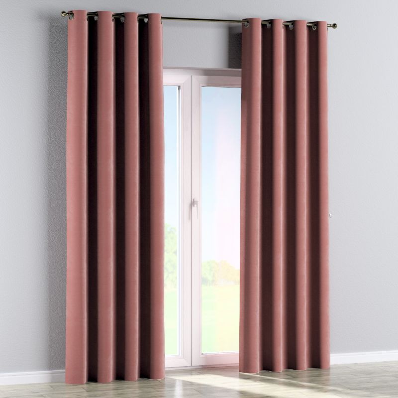 Zasłona na kółkach Dekoria 130x260 cm Velvet koralowy róż 1 szt.