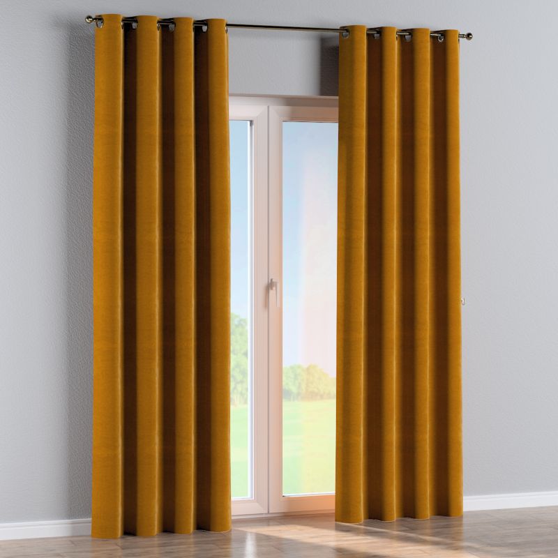 Zasłona na kółkach Dekoria 130x260 cm Velvet miodowy 1 szt.