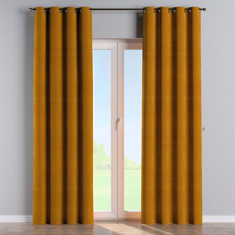 Zasłona na kółkach Dekoria 130x260 cm Velvet miodowy 1 szt.