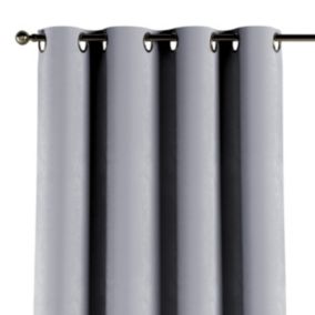 Zasłona na kółkach Dekoria 130x260 cm Velvet srebrzysty szary 1 szt.
