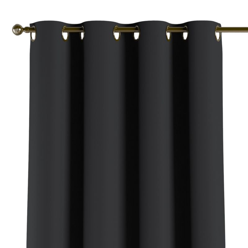 Zasłona na kółkach Dekoria 140x260 cm Blackout - zaciemniające czarny 1 szt.