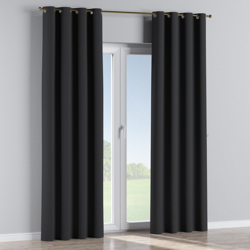 Zasłona na kółkach Dekoria 140x260 cm Blackout - zaciemniające czarny 1 szt.