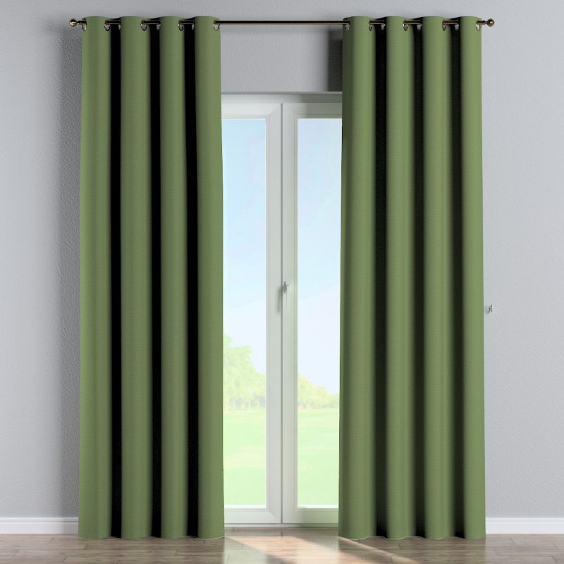 Zasłona na kółkach Dekoria 140x260 cm Blackout - zaciemniające zielony strukturalny 1 szt.