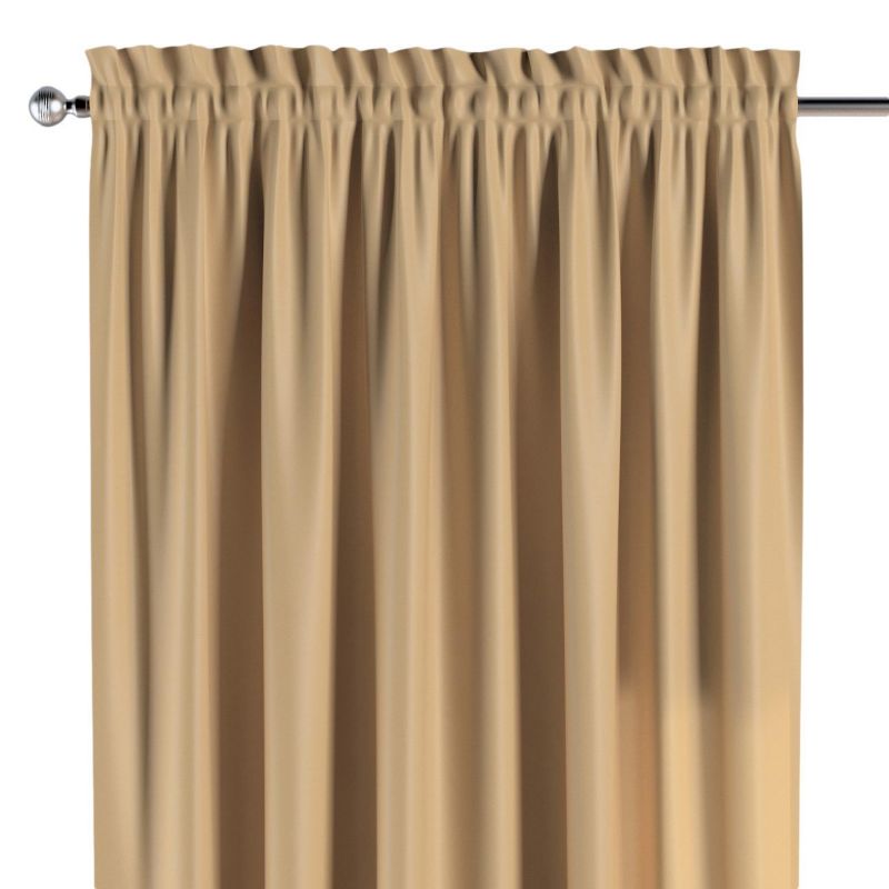 Zasłona na kanale z grzywką 1 szt. 130 x 245 cm Dekoria złoty z połyskiem  1 szt.