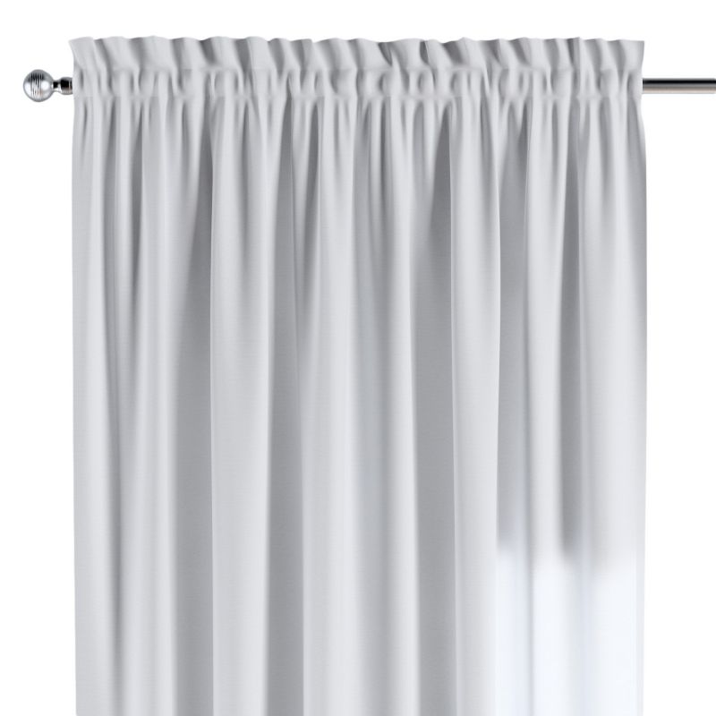 Zasłona na kanale z grzywką 1 szt. 130 x 260 cm Dekoria biały 1 szt.