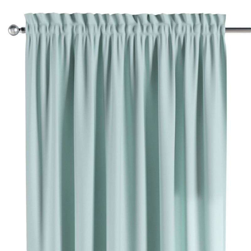 Zasłona na kanale z grzywką Dekoria 130x245 cm Cotton Panama pastelowy błękit 1 szt.
