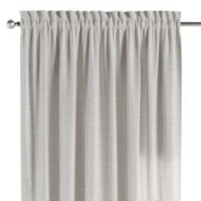 Zasłona na kanale z grzywką Dekoria 130x245 cm Linen śmietankowy biały 1 szt.