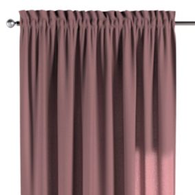 Zasłona na kanale z grzywką Dekoria 130x245 cm Linen zgaszony róż 1 szt.